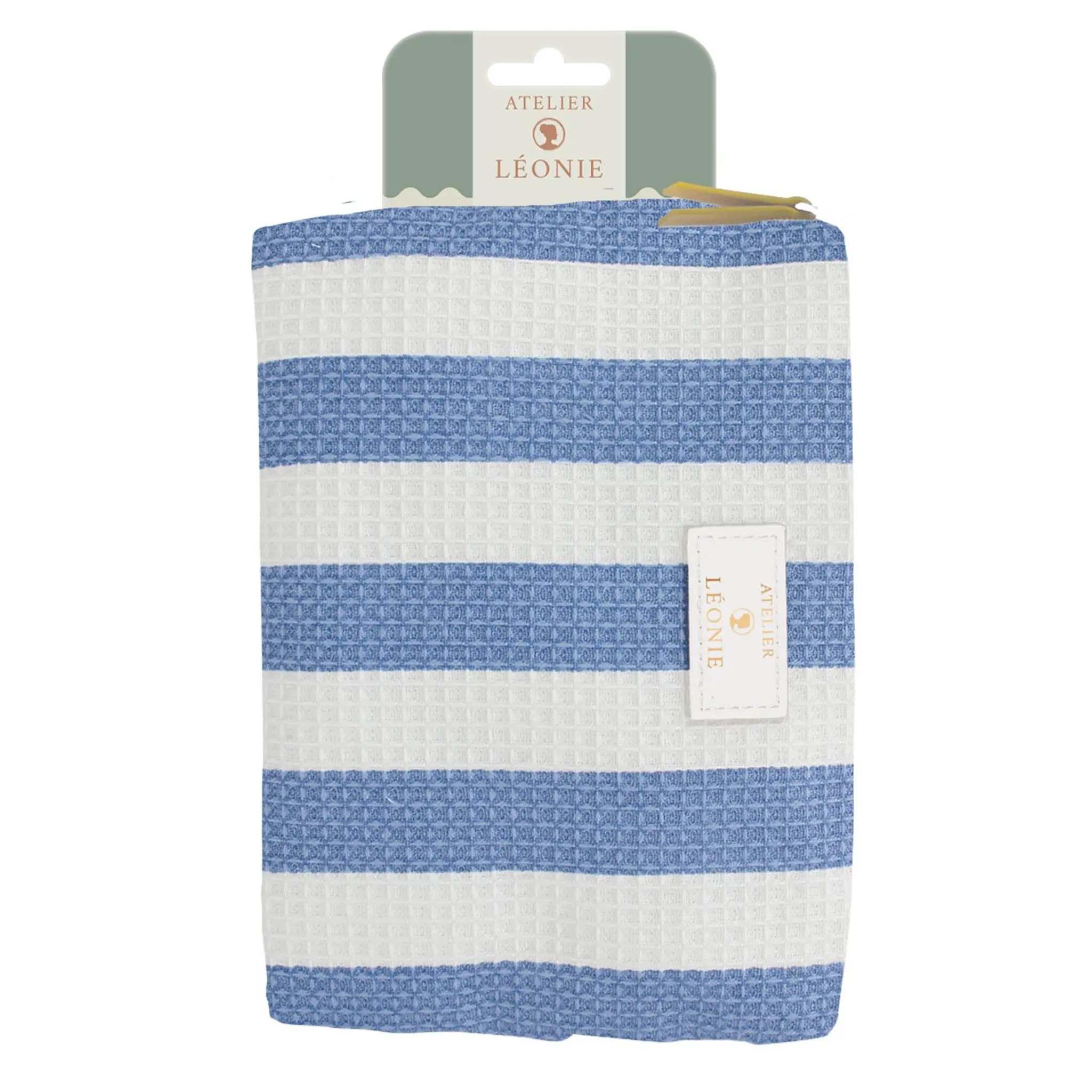 FRENCH TENDANCE Trousse de toilette femme tissu éponge rayé 21cmx15cmx11cm