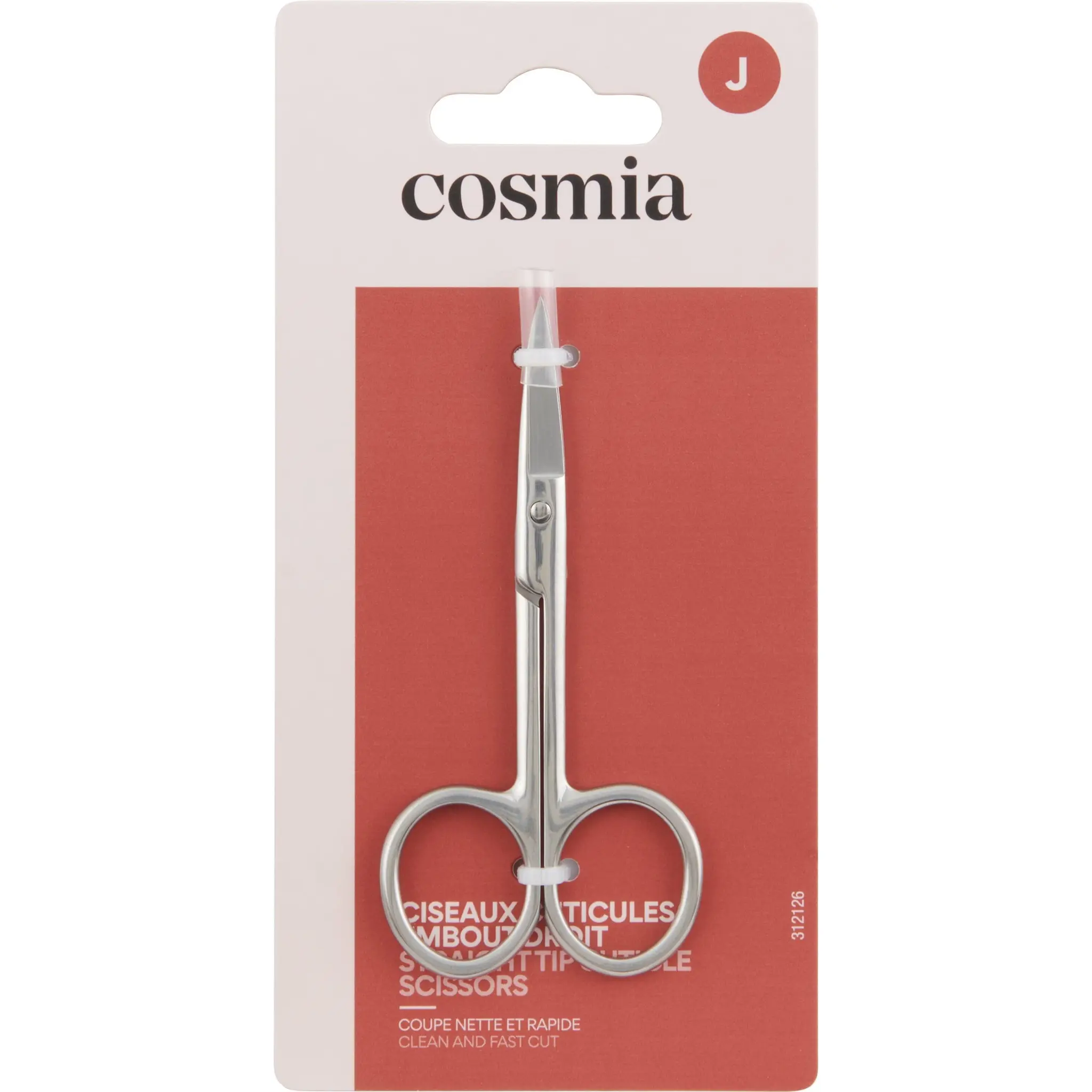 COSMIA Ciseaux embout droit pour cuticules