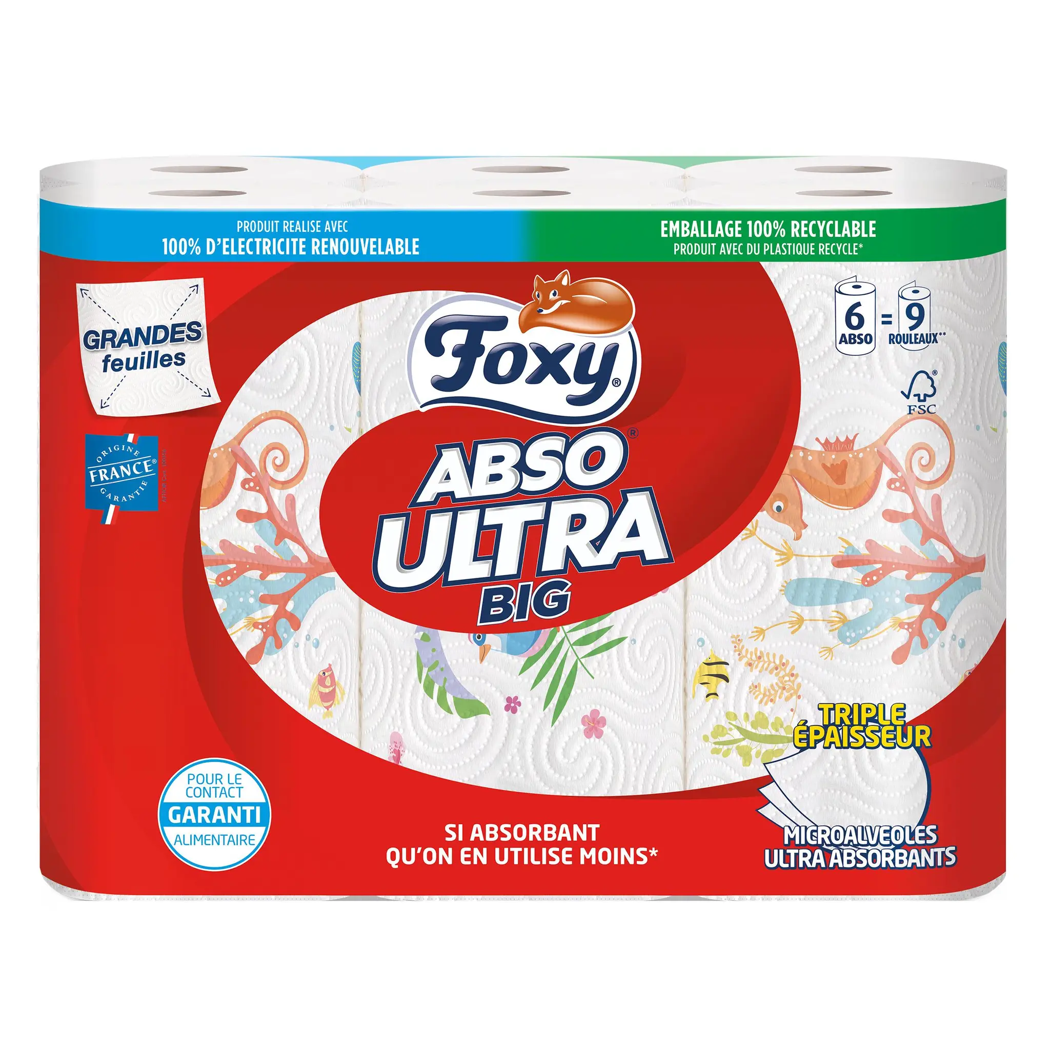 FOXY Essuie-tout ultra absorbant décoré