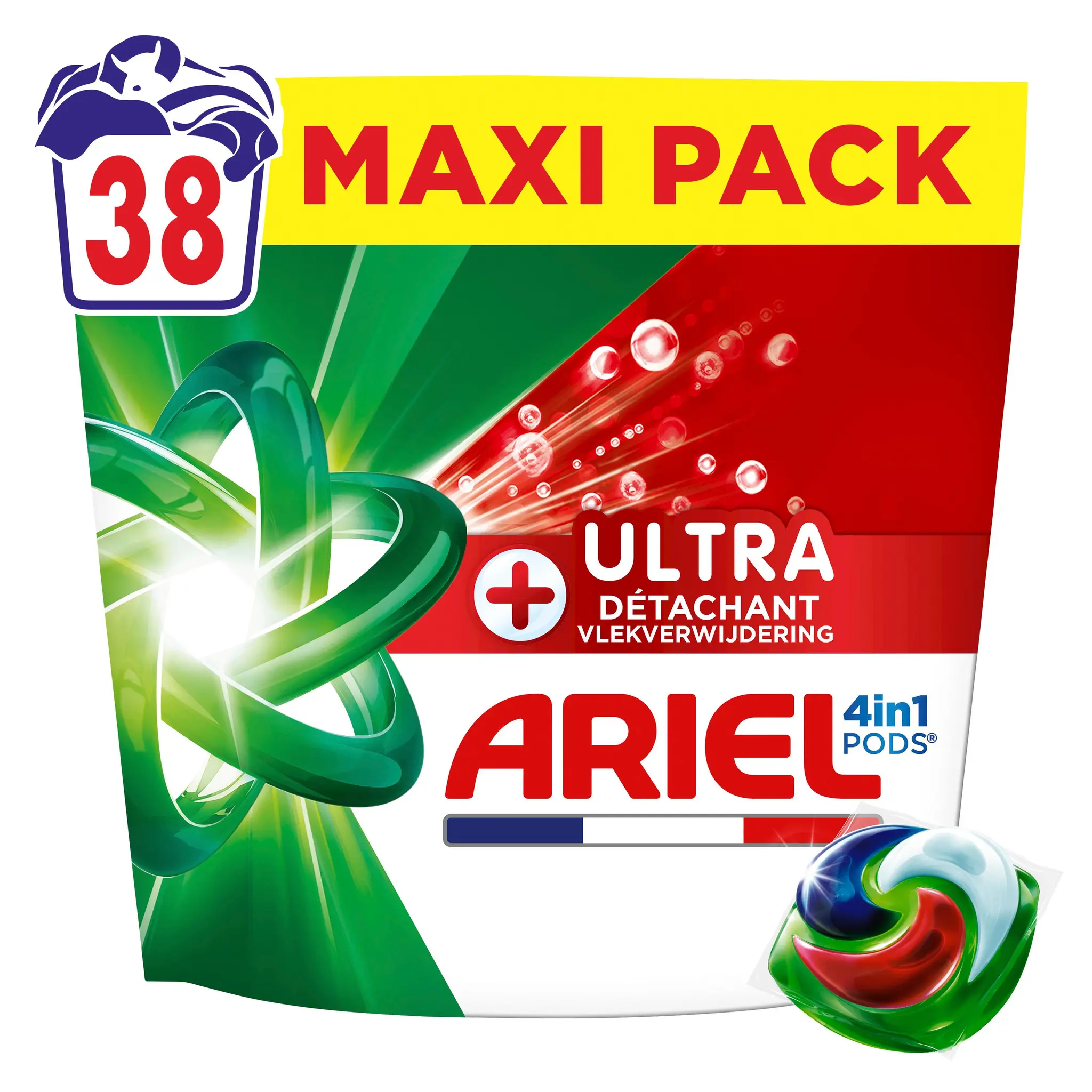 ARIEL Capsules 4in1 pods lessive élimination ultra des taches