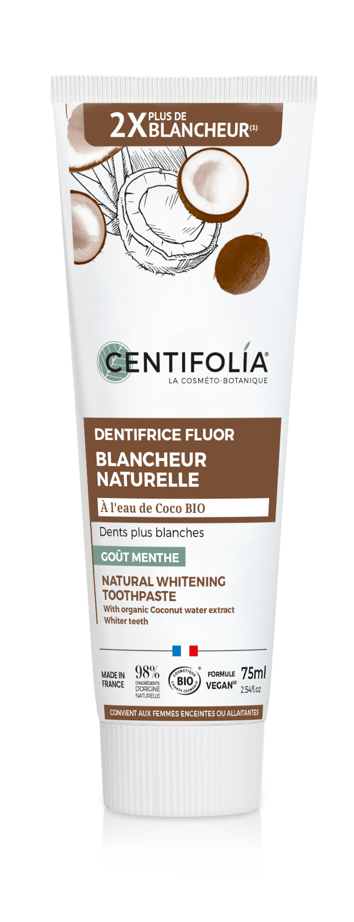 Dentifrice fluor blancheur naturelle