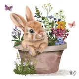 Paperproducts Design Serviette en papier Lapin Colette, 20 serviettes de 33 x 33 cm