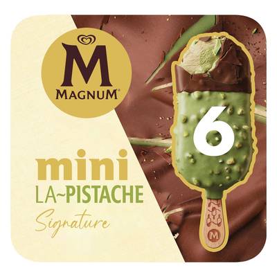 Magnum Bâtonnets glacés pistache chocolat au lait, 6 bâtonnets - 258g