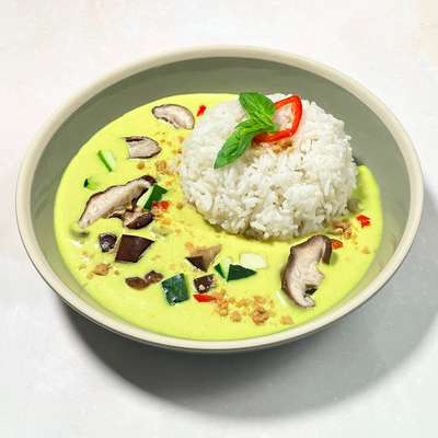 Curry vert de légumes, riz thaï (350 g)