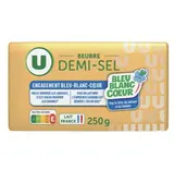 Beurre demi-sel 82%MG Bleu Blanc Coeur, U (250 g)