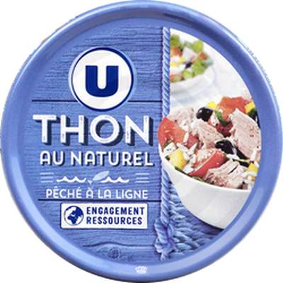 Thon Listao entier au naturel - pêché à la ligne, U (93 g)
