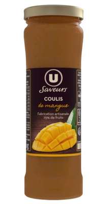 Coulis de mangue bocal, U Saveurs (220 g)