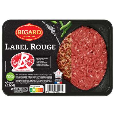 Steak haché 12% Label Rouge, Bigard (2 x 125 g)
