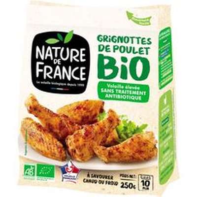 Grignottes de poulet BIO, Nature de France (250 g)
