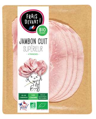 Jambon cuit BIO, Frais Devant (4 tranches, 120 g)