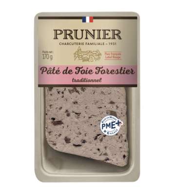 Pâté de foie forestier à l'ancienne en tranche, Maison Prunier (170 g)