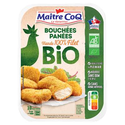 Nuggets croustillants de volaille fermière BIO, Maître Coq (x 10, 200 g)