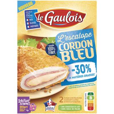 Cordon bleu de dinde -30% de MG, Le Gaulois (x 2, 200 g)