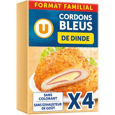 Cordons bleus de dinde, U (x4, 400 g)