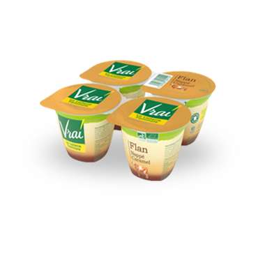 Flan nappé au Caramel BIO, Vrai (4 x 125 g)