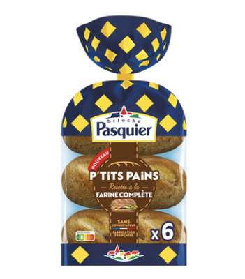 P'tits pains à la farine complète, Pasquier (6 x 270 g)
