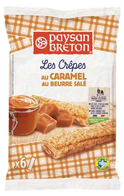 Crêpes fourrées au caramel au beurre salé, Paysan Breton (x 6, soit 180 g)