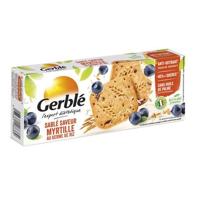 Biscuits sablé myrtille, Gerblé (140 g)