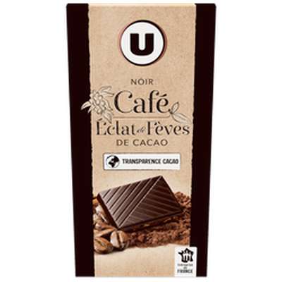 Chocolat noir café éclats fèves de cacao dégustation, U (100 g)