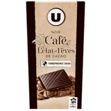 Chocolat noir café éclats fèves de cacao dégustation, U (100 g)