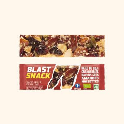 Barre Baies de Goji, Cranberries et Amandes BIO, Blast Snack (40 g)