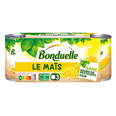 Maïs sans résidu, Bonduelle (x 3, 420 g)
