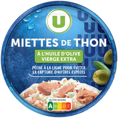 Miettes de thon à huile olive, U  (150 g)