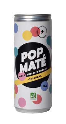 Maté glacé pétillant original BIO, POP Maté (25 cl)