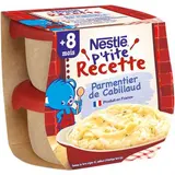 P'tite recette parmentier cabillaud - dès 8 mois, Nestlé (2 x 200 g)