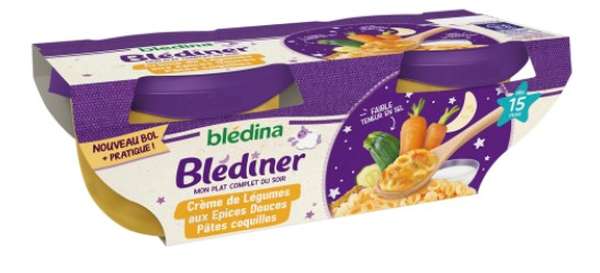 Crème de légumes aux épices - dès 15 mois, Blédina (2 x 200 g)