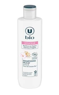 Shampooing Cheveux fragiles, lait d'avoine et fleur de cerisier, U (250 ml)
