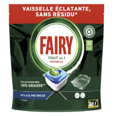 Tablette lave-vaisselle all in 1 original, Fairy (x 35)