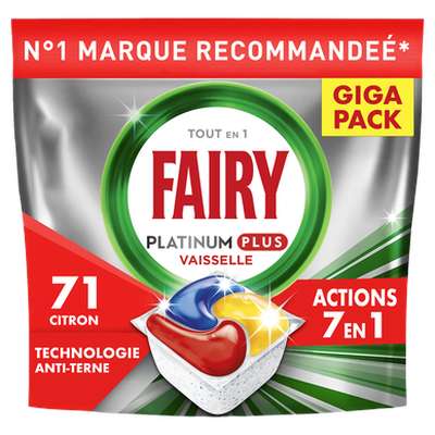 Tablette lave-vaisselle Platinum plus, Fairy (x 71)