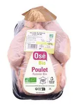 Poulet fermier BIO, Osé Bio (environ 1,6 - 1,7 Kg)