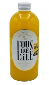 Kombucha Mangue Vanille Curcuma BIO, Fous de l'Ile (1 L)