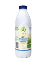 Lait UHT demi écrémé, U BIO (1 L)