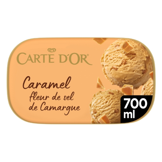 Glace en Bac Caramel Fleur de Sel de Camargue CARTE D'OR