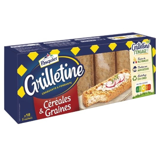 Pains Grillés Grilletines aux Céréales & Graines PASQUIER