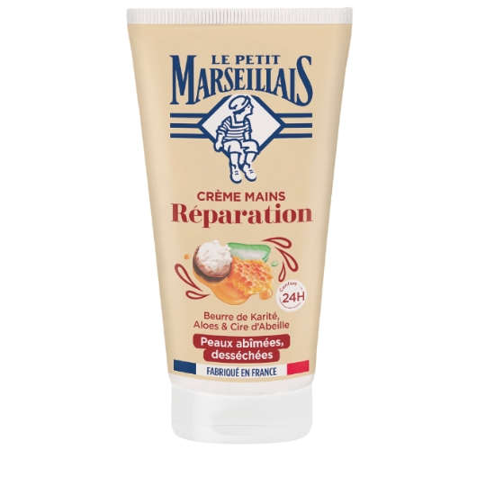 Crème main Sèches à Très Sèches Karité Aloe Vera et Cire d'Abeille Réparation LE PETIT MARSEILLAIS