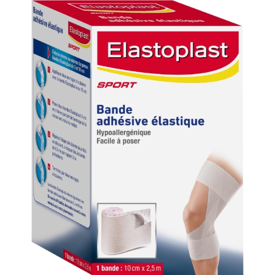 Bande Adhésive Elastique Hypoallergénique 10x2,5 cm Sport ELASTOPLAST
