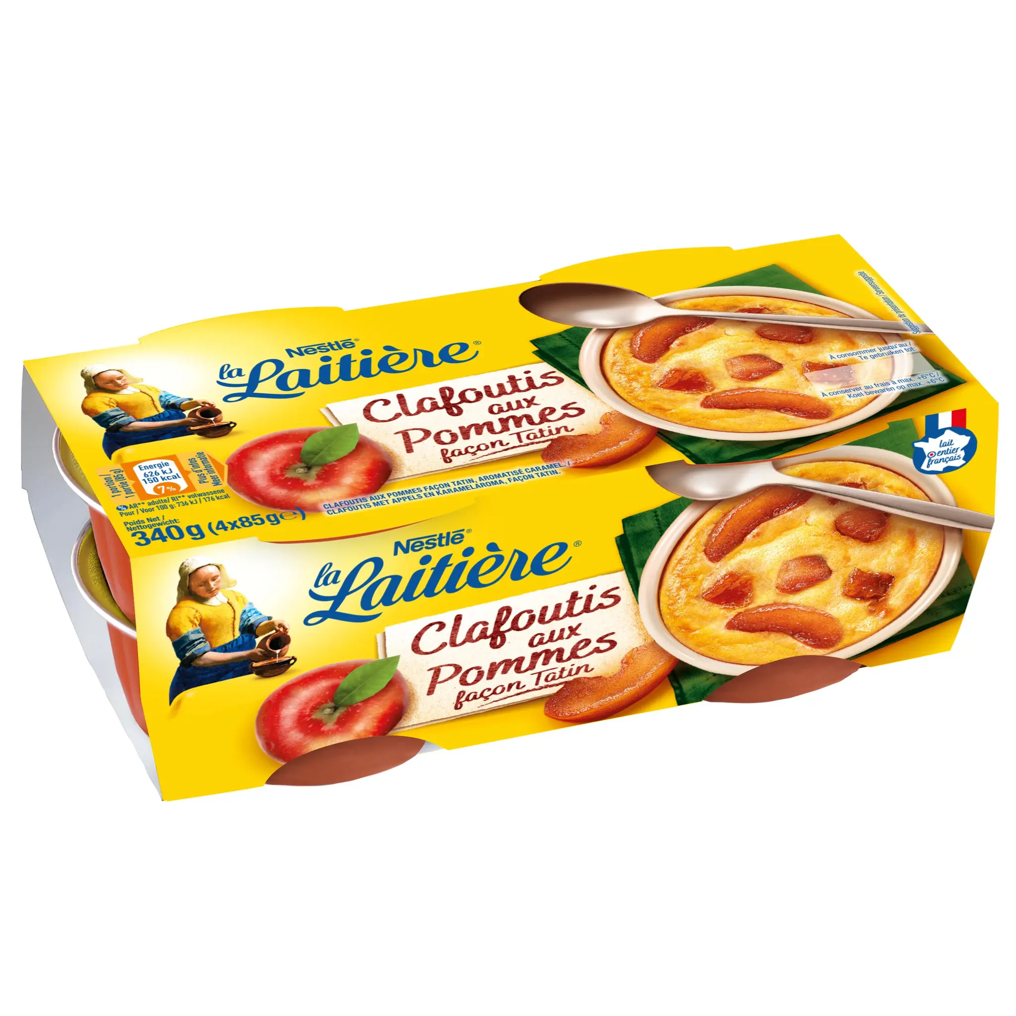 LA LAITIERE Dessert pâtissier clafoutis aux pommes façon tatin