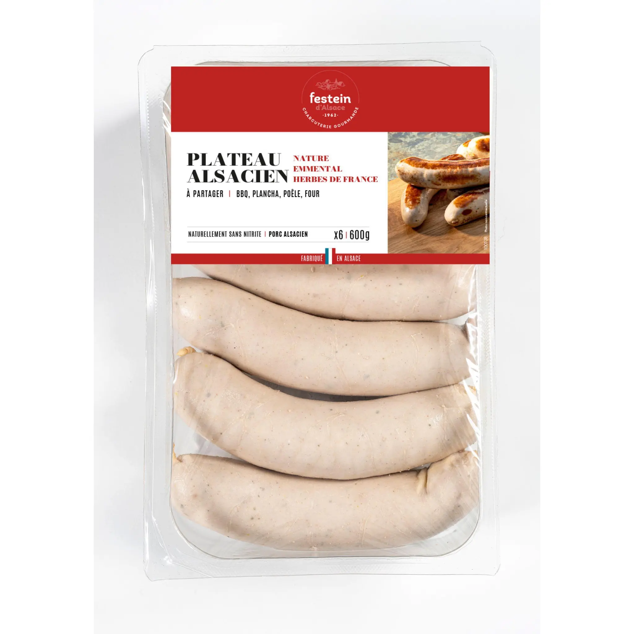 FESTEIN D'ALSACE Plateau Alsacien de saucisses blanches à griller