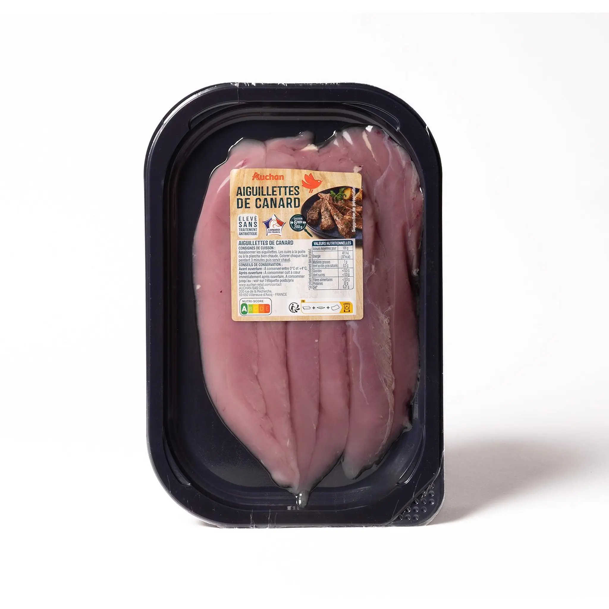 AUCHAN Aiguillettes de canard