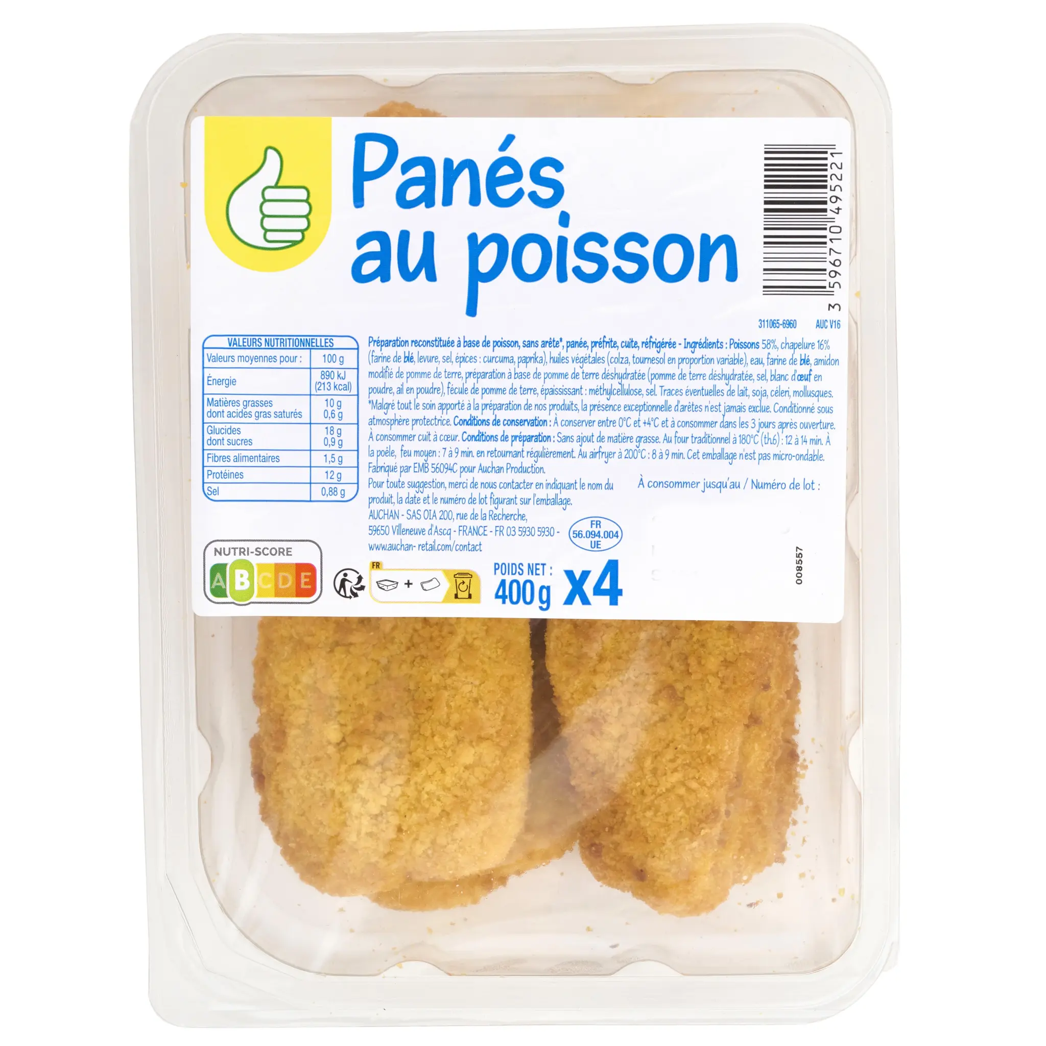 POUCE Panés au poisson