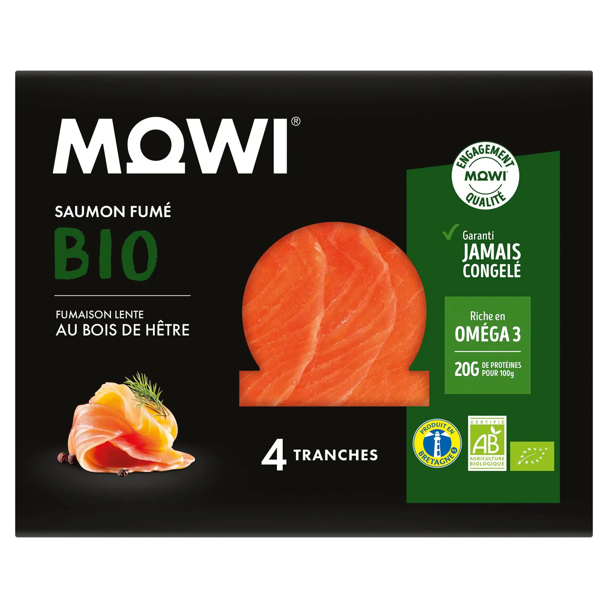 MOWI Saumon fumé bio