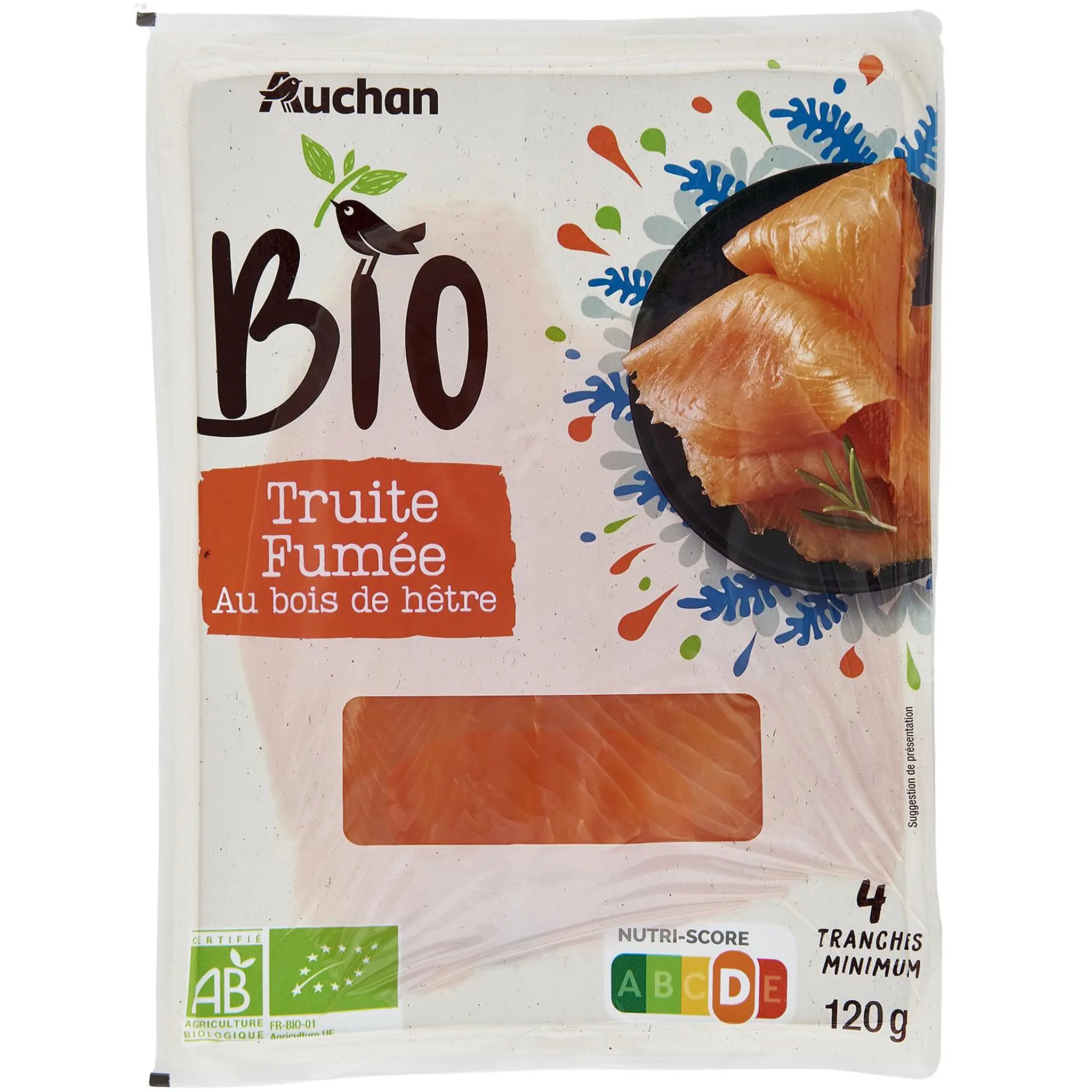 AUCHAN BIO Truite fumée