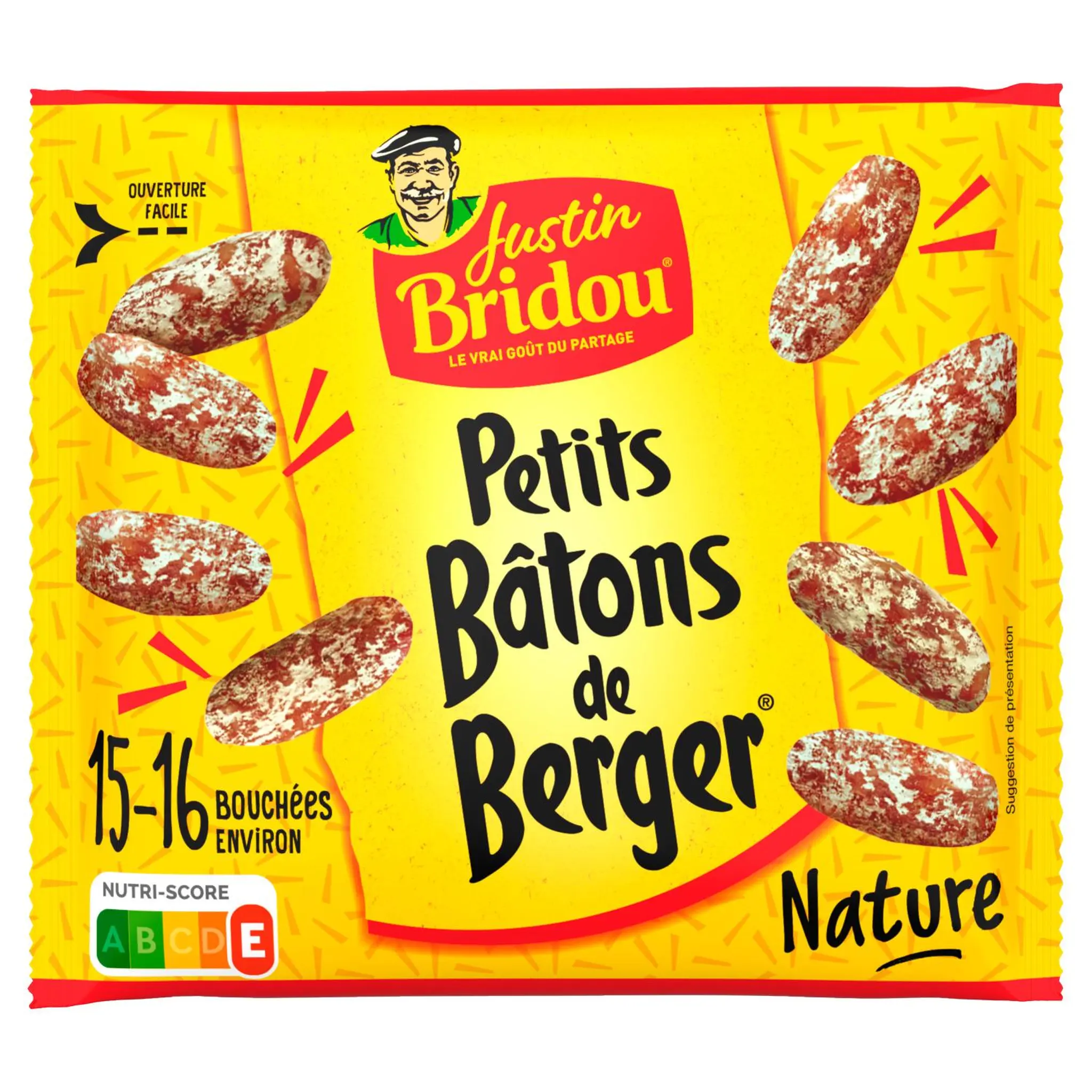 JUSTIN BRIDOU Petits bâtons de Berger saucissons nature