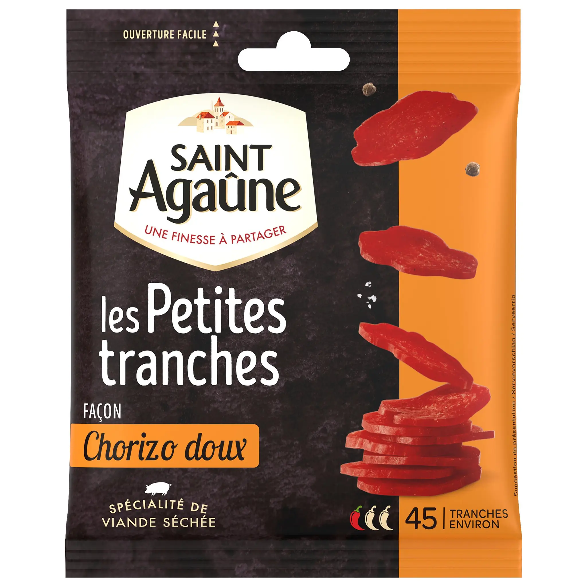 SAINT AGAUNE Chorizo doux Les Petites Tranches