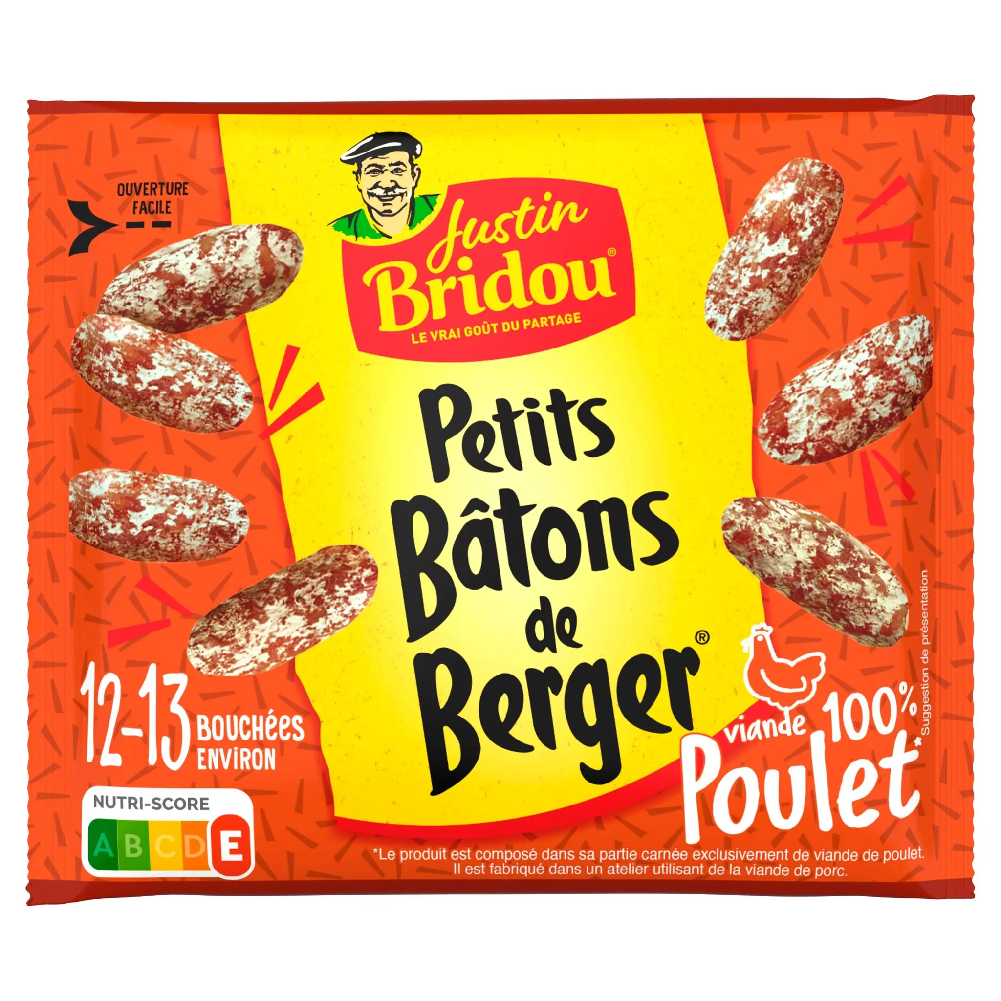 JUSTIN BRIDOU Petit bâton de Berger 100% poulet