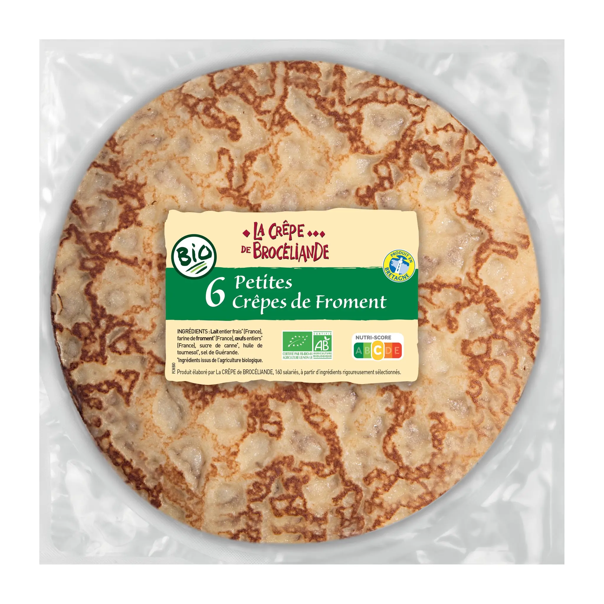 LA CREPE DE BROCELIANDE 6 petites crêpes moelleuses bio en sachet